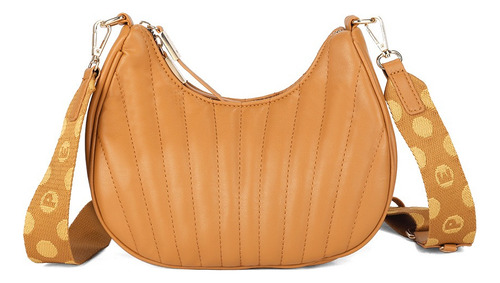 Bolsa Para Dama Perry Ellis Interior Amplio Correa Ajustable Color Camel