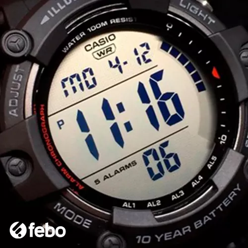 Reloj Casio Hombre Malla Negra Resistente Al Agua Ae-1500w - FEBO