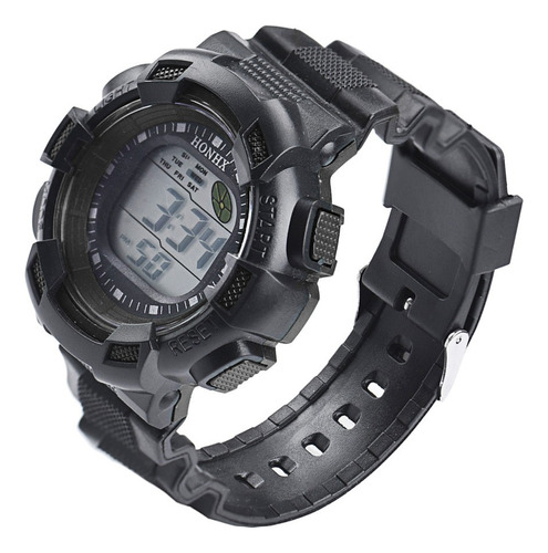 Reloj De Pulsera Deportivo De Goma Con Alarma Digital Led Pa