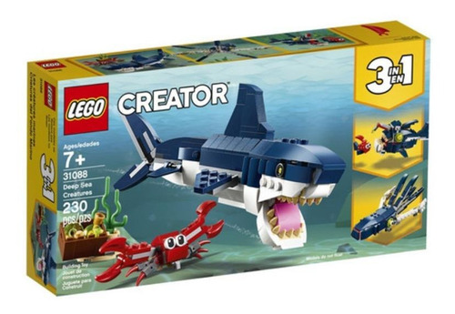 Imagem 2 de 2 de Blocos de montar Lego Creator 3-in-1 Deep sea creatures 230 peças em caixa