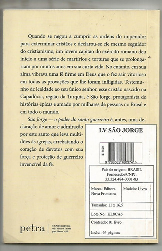 Livro São Jorge O Poder Do Santo Guerreiro - Pe. Mengali (Usado)