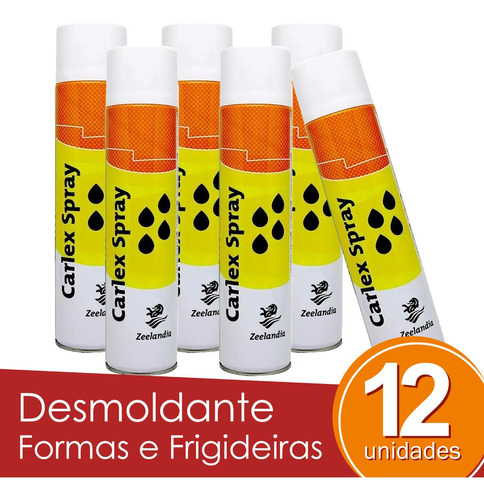 Kit 12 Desmoldante Unta Forma Carlex Spray 600ml