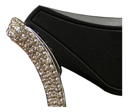 Bling Rhinestone Crystal Convenient Car Automático Plata