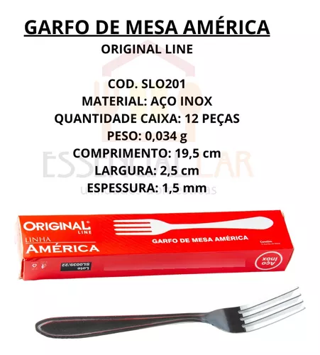 Garfo De Mesa Inox America