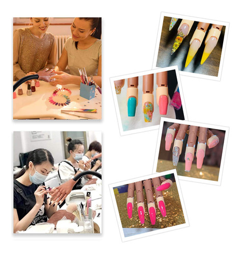 Manos De Entrenamiento De Uñas Acrílicas Flexibles, Modelo D