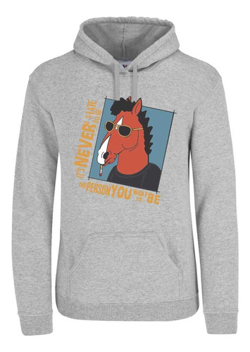 Sudadera Bojack Horseman Nunca Es Tarde Con Gorro
