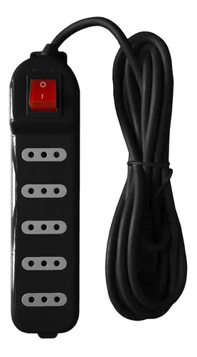 Alargador Enchufe 3T + 3 USB Zapatilla 1.5m Philco Negro