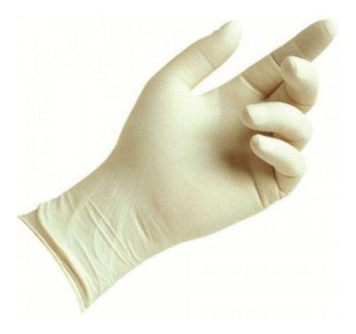 Luva Estéril Com Pó Kit Com 50 Pares Cor Branco Tamanho 8,0