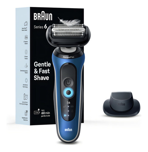 Barbeador elétrico Braun Series 6 6120s para homens molhados
