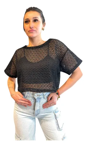 Remeras crochet mujer hotsell