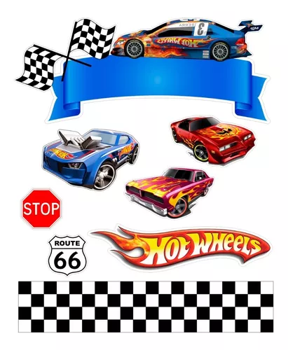 Topo De Bolo Personalizado Hot Wheels