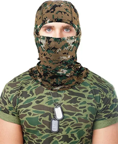 comprar Balaclava Pasamontañas Camuflaje Tactico Militar Pixel Color Camo Pixel Diseño de la tela Piexel Talla G