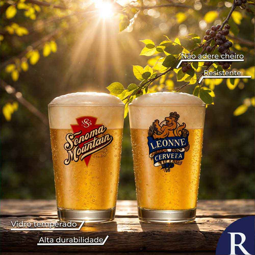Jogo de Copos para Cerveja Rótulo Caldereta 2pcs 350ml, Ruvolo
