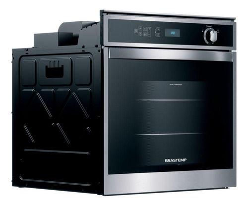 Forno De Embutir A Gás Brastemp Inox 78l 220v Boh84arrna