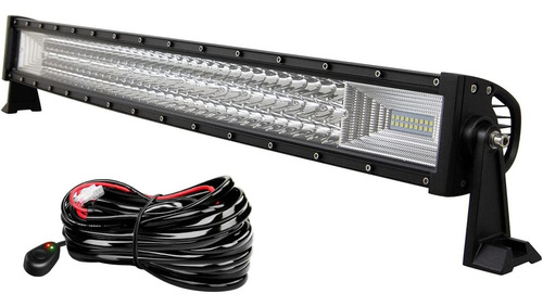 Barra De Luz Led Curvada De Triple Fila De 32 Pulgadas,...