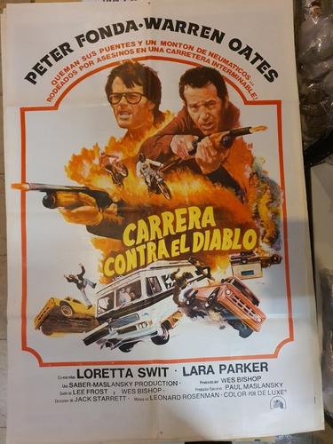 Afiche De Cine Original-2209-carrera Contra El Diablo