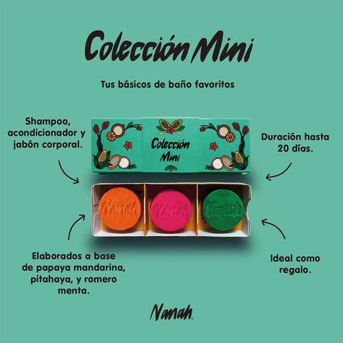 Nanah Colección Mini- Básicos De Baño - Set De Regalo, 60g.