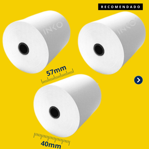 10 Rollos Impresora Clip Total Mercado Point Smart Color Blanco