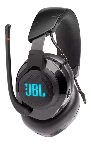 Auriculares Gamer Jbl Quantum 600 Rgb Wireless Negros Color Negro Color de la luz Naranja oscuro
