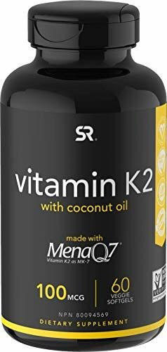 Vitamina K2 100 Mcg Con Aceite Coco Organico Y Menaq7 60 Cap
