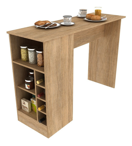 Imagen 1 de 6 de Barra Mesa Desayunador Cocina Rustic Isla Multiuso Mueble