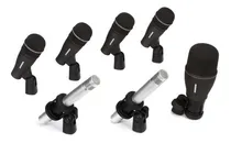 Comprar Set 7 Microfonos Samson Kit Para Bateria Overheads Soportes