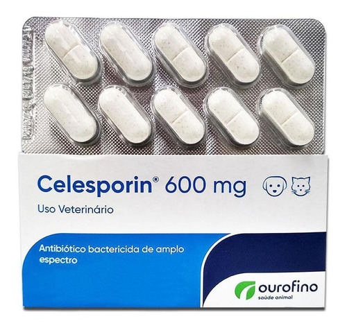 Celesporin 600mg Cartela Com 10 Comprimidos + Bula Original