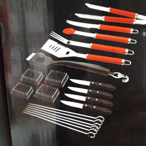 Imagen 1 de 9 de Set Ó Combo De 2o Piezas Para Churrasquerasnuevos. Marca Ba
