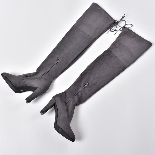 Botas Altas Largas Tacon Alto Moda De Otoño Invierno Mujer