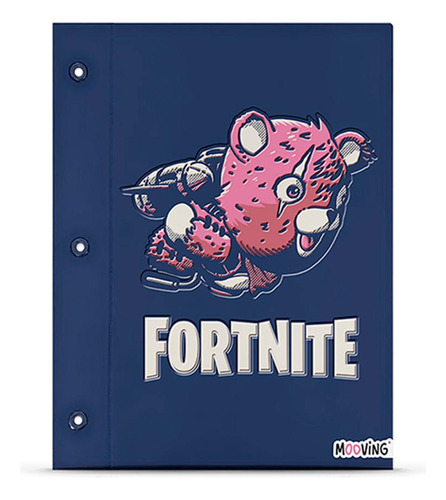 Carpeta Escolar N°3 Fortnite 2 Tapas Cordón Aro Mooving Color Modelo 5