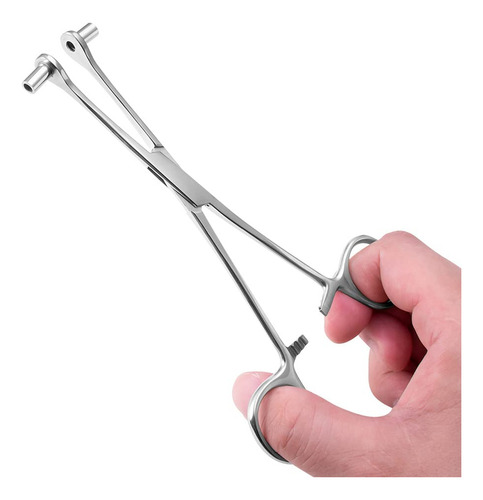 Pinça TCJ-chen Septum, pinça com agulhas 14g. Cor Prata