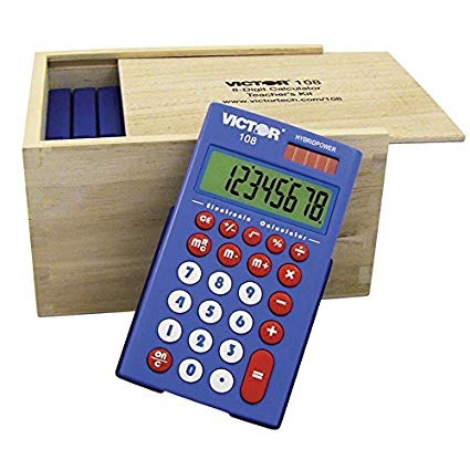 Kit Calculadora Victor Vct108tk-a1 108 Del Maestro (pack De 