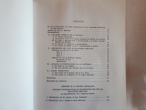 Imagen 5 de 7 de Test De Relaciones Objetales Herbert Phillipson Ed Paidos