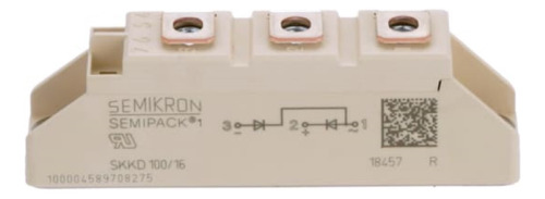 Modulo Diodo Rectificador Skkd100/16  Skkd100 16 1600v 100a