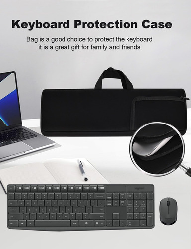 Funda De Viaje Para Teclado Logitech Mk955 Mk235 Mk98 Color