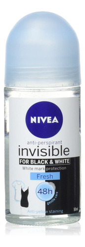 Nivea 50 ml Hembra Blanco Y Negro Pure Invisible Roll-on