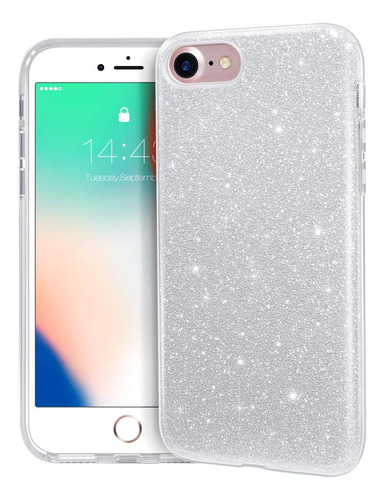 Milprox Glitter Fase Compatible Con iPhone SE 2022, iPhone 8