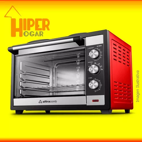 Horno Eléctrico Ultracomb Uc70acn 70 Lts Doble Anafe Rojo