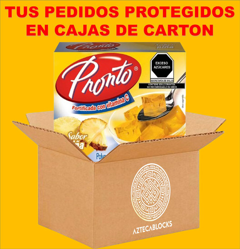 Pronto 3 Gelatinas De Agua Sabor Piña Con Vitamina C Wow