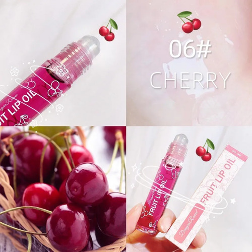 6 Piezas Aceite Bálsamo Hidratante Labial De Frutas 8ml C/u