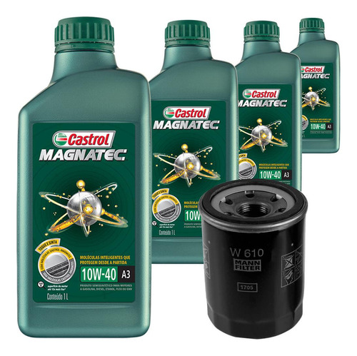 4 Óleo Semissintético 10w40 Castrol E Filtro Pajero 2.0 16v