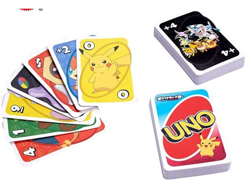 Uno Cartas Pokemon Pikachu Mattel Juego