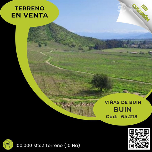 M64218 - Venta Terreno Viñas De Buin Sin Comision - 10 Ha