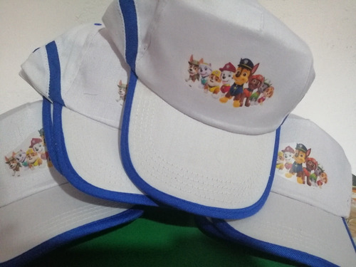 Gorro Blanco Visera Estampados- Personalizados-sublimación.