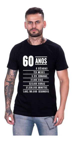 Think champion ink Camiseta Personalizada Aniversario 60 Anos U | MercadoLivre 📦