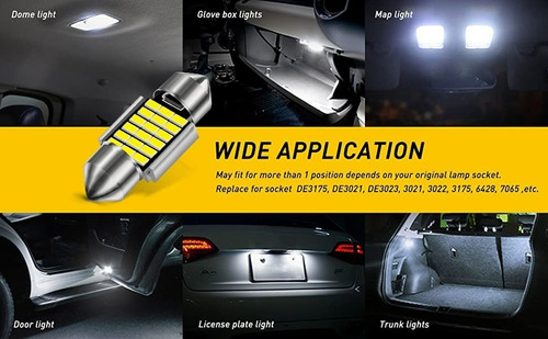 Imagen 3 de 9 de Led Mapa Techo Cortesia Domo Canbus Free Auto 21import