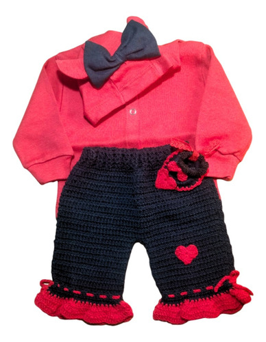 Conjunto Bebe Tejido Campera Mas Pantalón Tejido 