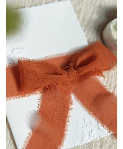 3 Fitas De Seda De Chiffon De 1,97 Polegadas Com Bordas