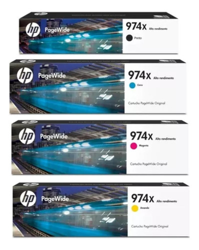 Pack De Tintas Hp Originales 974xl Cymk Hp Pagewide Pro 477d