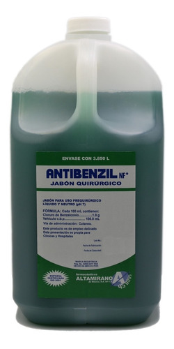 Antibenzil Cloruro De Benzalconio 1% Jabón Quirúrgico3.85 Lt